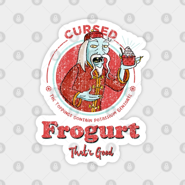 The Frogurt Is Also Cursed - Grunge Magnet by jorgejebraws