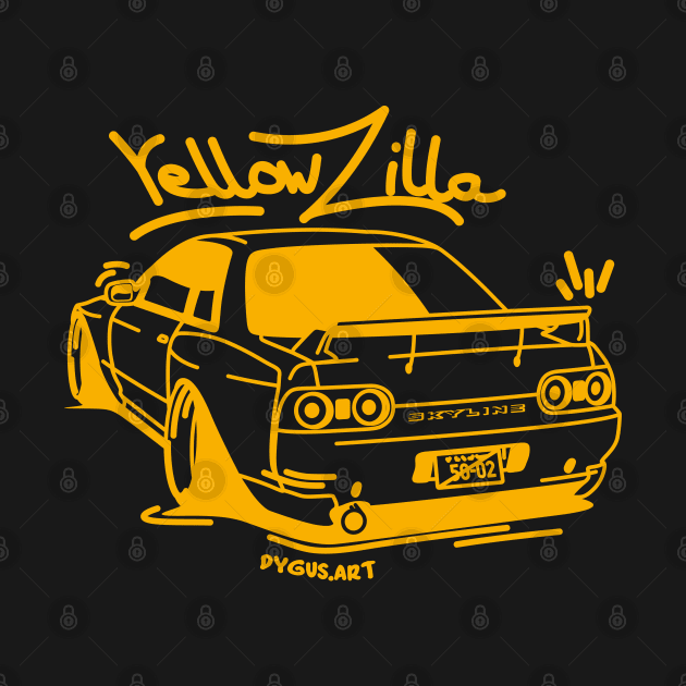 Stance Skyline R32 Cartoon Style godzilla by dygus