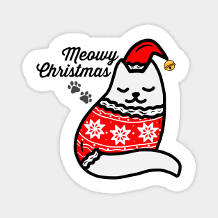 Meowy Christmas Cat Magnet