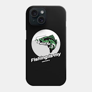 Fishing is my sanctuary Phone Case