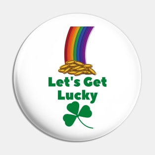 Let's Get Lucky Rainbow & Shamrock Pin
