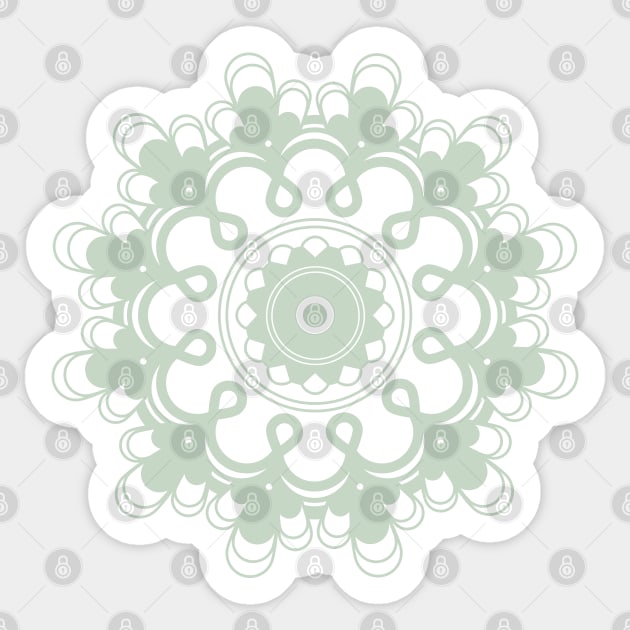 Mandala, Yoga Love, Sage Green, Boho Art | Poster