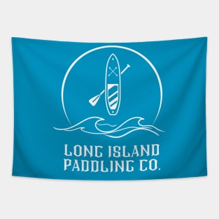 Long Island Paddling Co. T-Shirt with Paddleboard and Top Locations Tapestry