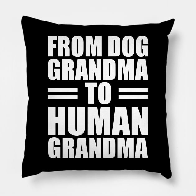 From dog grandma to human grandma Pillow by KC Happy Shop