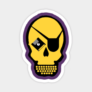 Hackers Skull Magnet