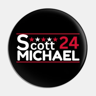 Michael Scott 2024 Election Parody Threat Level Midnight Pin