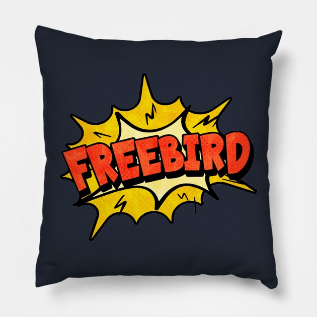 Freebird Vintage Pillow by Elaia Loelya Art