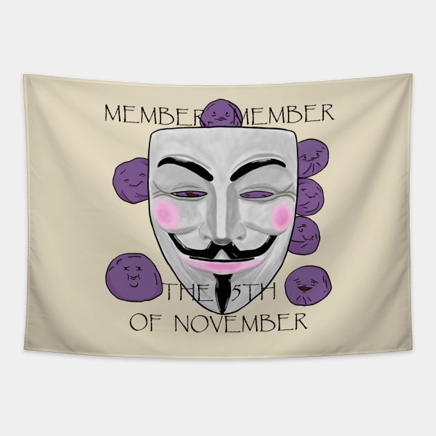 MEMBER, MEMBER THE 5TH OF NOVEMBER Tapestry by Givemefood