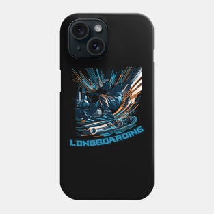 Longboarder On Skateboard Or Longboard Phone Case