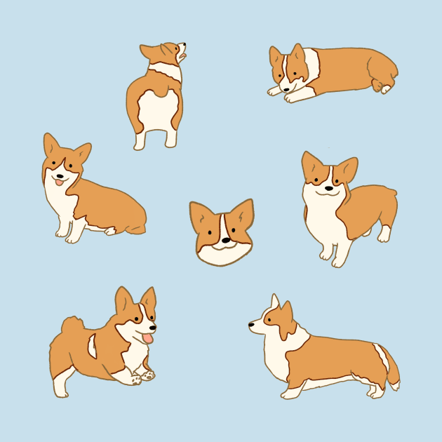 Corgi illustration pack by Mayarart