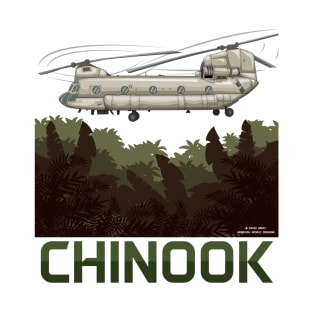 Chinook Transport Helicopter Military Armed Forces Novelty Gift T-Shirt