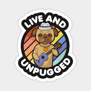 Dog play guitar Magnet