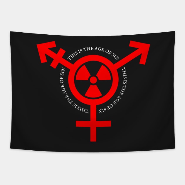 Trans Radiation (Alternate) - "Age of Sin" - Red&White Tapestry by GenderConcepts