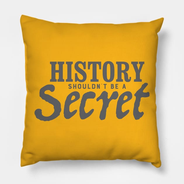 History Shouldn't Be a Secret Pillow by Dig