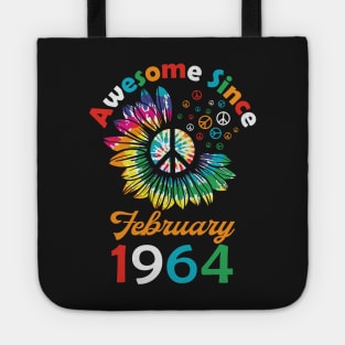 Funny Birthday Quote, Awesome Since February 1964, Retro Birthday Tote