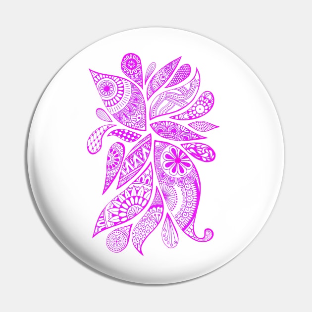 Abstract Zentangle Swirls Design (pink on white) Pin by calenbundalas