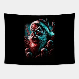 Evil Santa Metal Christmas Tapestry