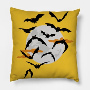 Hallowen Night Bats Pillow