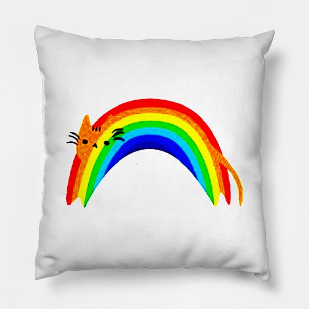 Pride Cat Lover Pillow by rosposaradesignart