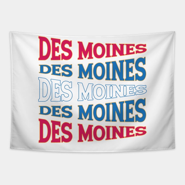 NATIONAL TEXT ART DES MOINES Tapestry by LAVA-ROMA-NOVA