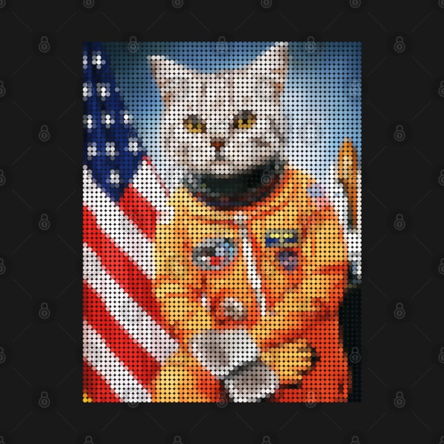 Astronaut Space Cat (Mosaic Design) by robotface