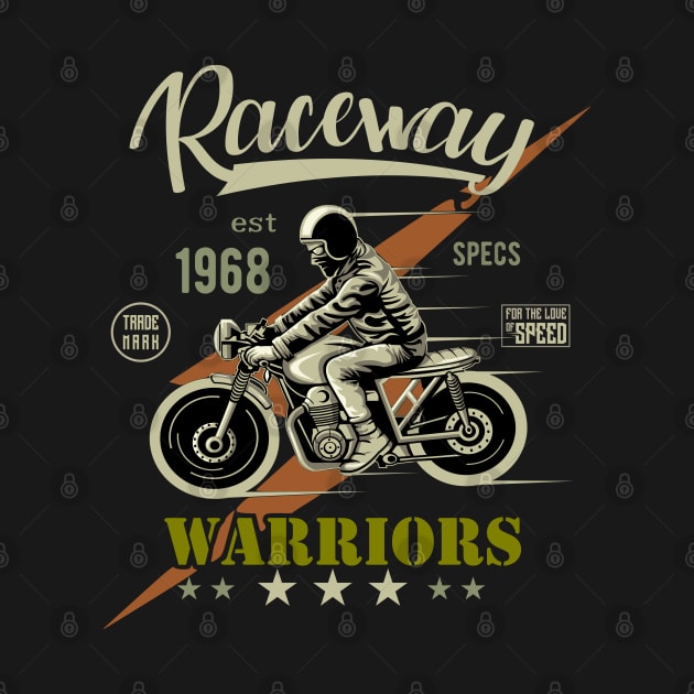 Raceway Warrios motorbike 1968 vintage biker by SpaceWiz95
