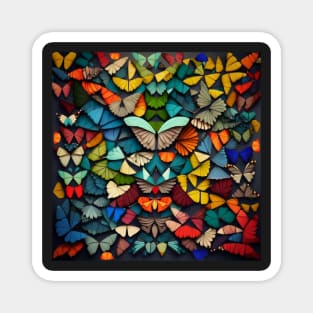 Colorful Butterfly Wings Pattern Magnet