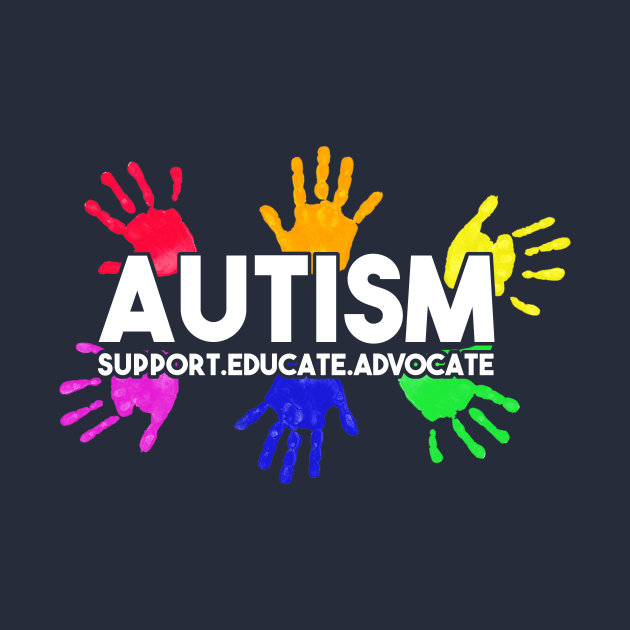 Autism Support Shirts Colorful Autism Hand by nhatvv