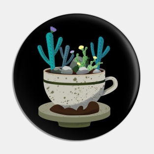 Cofee and cacti Pin