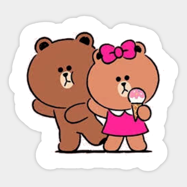 Line Friends Brown And Choco Line Friends Sticker Teepublic