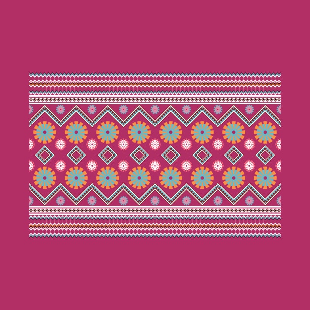 beautiful flower pattern pink background by noke pattern