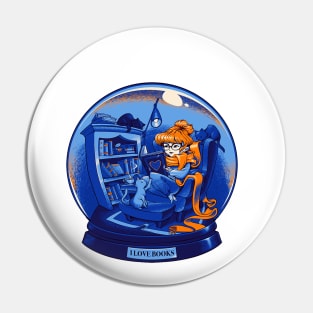 I Love Books Pin