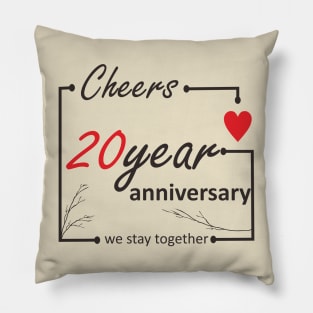 20 Year Anniversary Pillow