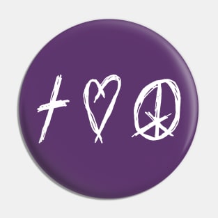 G♥D L♥VE PEACE Pin
