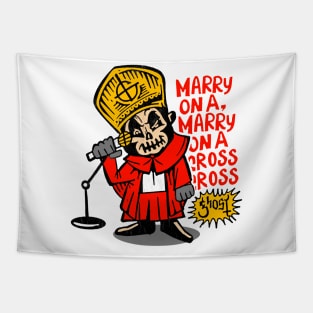 Ghost Band Merch - Marry on a cross design Tapestry