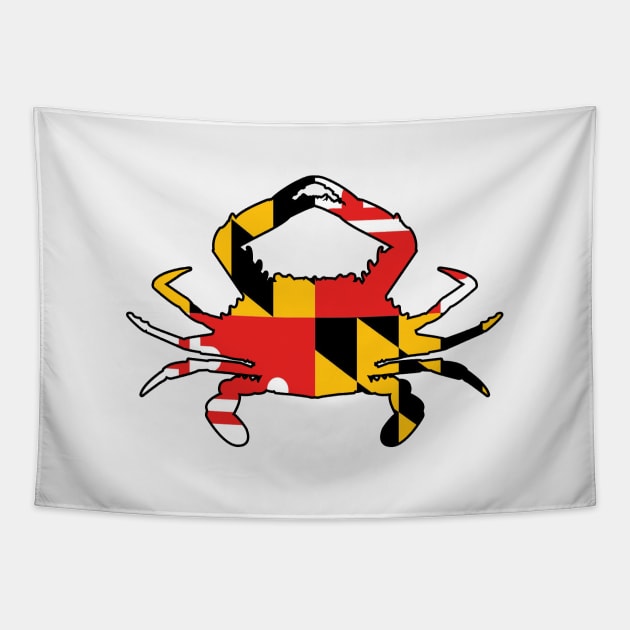 Maryland Crab Tapestry by Wickedcartoons