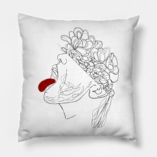 Flower licking girl Pillow