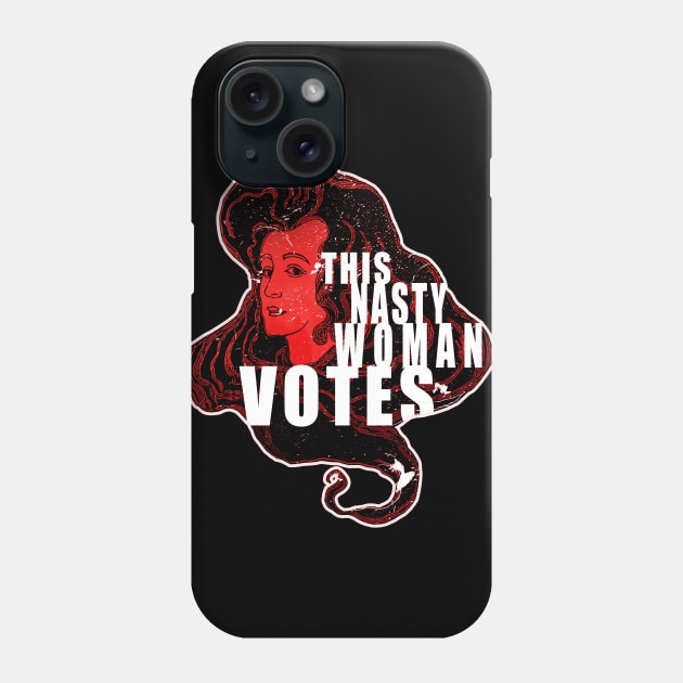 This Nasty Woman Votes Vintage Retro Red Phone Case by Glass Table Designs