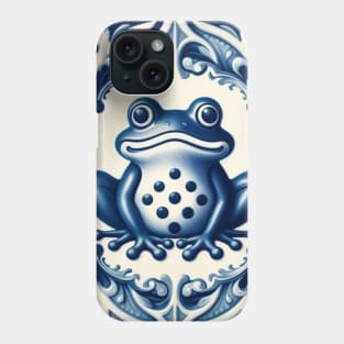 Delft Tile With Dotted Frog No.1 Phone Case