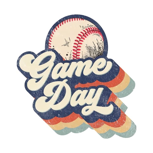 Retro Baseball Game Day Mother's Day by Wonder man 