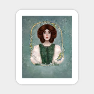 Anne of Green Gables Young Girl Auburn Hair Victorian Dress Magnet