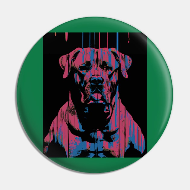 Boxer Dog Mural Graphic Painting Pin by Furrban