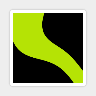 Simple Waves in Lime Green Magnet