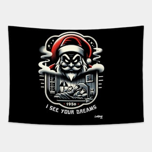 Midnight Beholder's Naughty Santa List - A Xmas December Claus Tapestry