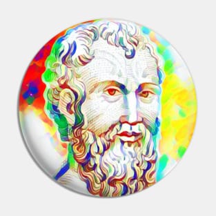 Zeno of Citium Colourful Portrait | Zeno of Citium Artwork 10 Pin