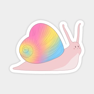 Pan Pride Love Heart Snail Magnet