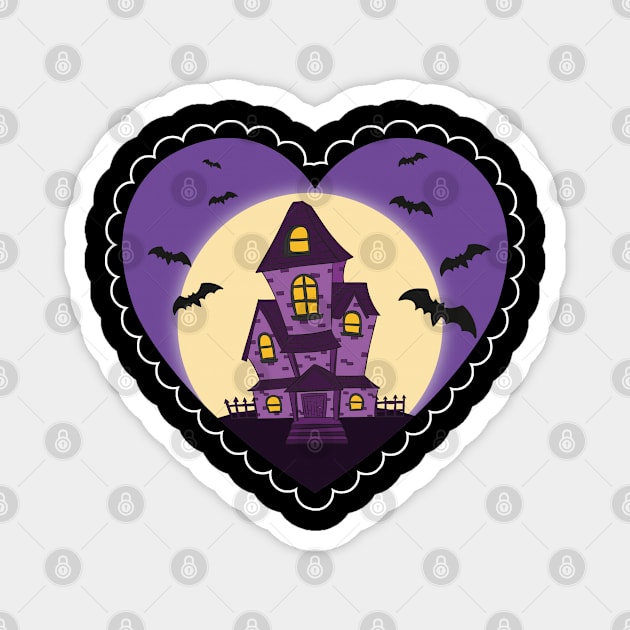 Haunted House Magnet by Rockadeadly