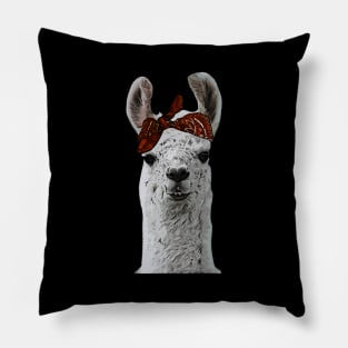 Cute & Adorable Gangster Bandana Llama Thug Lama Pillow