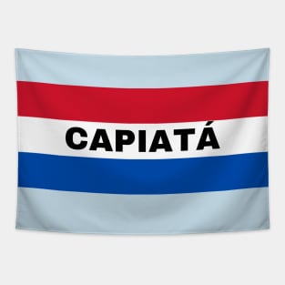 Capiatá City in Paraguay Flag Colors Tapestry