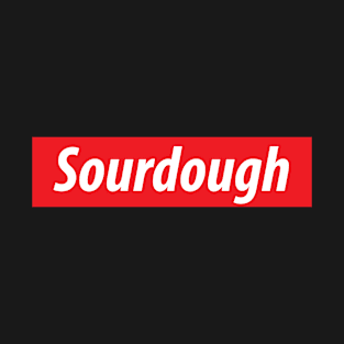 Funny ​'Sourdough' Alaskan, USA slang white text on a red background T-Shirt